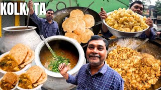 Cheapest Breakfast BENTINCK STREET food KOLKATA Puri Aloo Sabji ₹20 ONLY Indian Street Food [upl. by Isac]