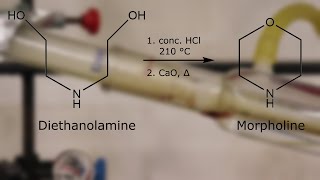 Morpholine Preparation from Diethanolamine [upl. by Leontyne]