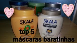 Top 5 máscaras capilares baratinhas que eu estou usando😍 [upl. by Aibsel]