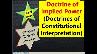 Doctrine of Implied Power [upl. by Ahseina]