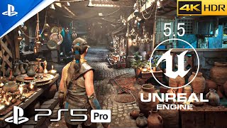 NEW Unreal Engine 55 AMAZING GRAPHICS Tech Demo ON PS5   RealTime 4K Gameplay Tech Demo 2024 [upl. by Merlina889]