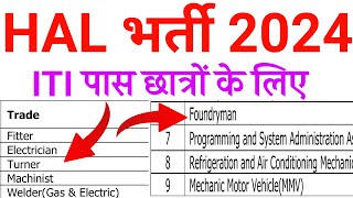 hal apprentice recruitment 2024 itinewvacancy2024  HAL [upl. by Nwahsd]