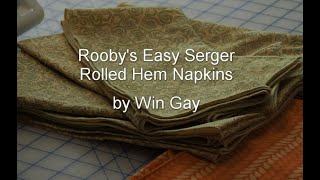 Roobys Easy Serger Rolled Hem Napkins [upl. by Fiertz435]