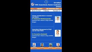 42nd VAAA VAA Academics MAHANTESH Airway considerations in neonates and infants [upl. by Gnol]