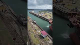 Going Thru the Panama Canal Locks [upl. by Ehcnalb]