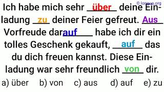 sich freuen auf oder über Akkusativ Verben und Präpositionen Zukunft und Gegenwart looking forwa [upl. by Theodora]