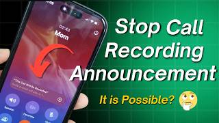 How to stop call recording announcement in iPhone  It is possible 🤔 [upl. by Belanger]