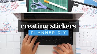 CREATING STICKERS IN CANVA HOW TO MAKE A PRINTABLE STICKER SHEET FOR YOUR PLANNER OR JOURNAL [upl. by Stamata]