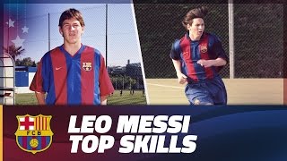 COMPILATION Leo Messi top skills during Barça Youth Academy [upl. by Adav802]