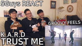 FUNNY FANBOYS KARD  Trust Me 5Guys MV REACT [upl. by Ellennahc]