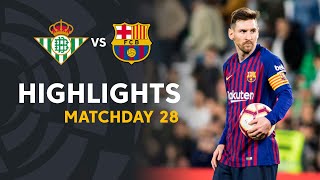 Highlights Real Betis vs FC Barcelona 14 [upl. by Mairim]