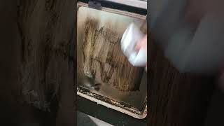 How to clean woodburner glass in 1 minute hack howtocleanwoodburnerglass howtoclean ecocleaning [upl. by Mcnair]