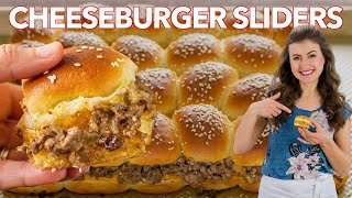 CHEESEBURGER SLIDERS Hawaiian Roll Sliders Recipe [upl. by Erdnaet]