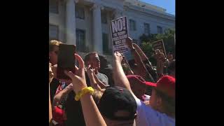 Milo Yiannopoulos Prays Amid Heated Protests at UC Berkeley Event [upl. by Alair235]