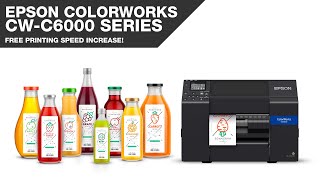 Epson Colorworks CWC6000 series increase your printing speed up by 30 FOR FREE EN [upl. by Photina220]