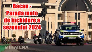 Parada motocicliștilor din Bacău  2024 la statuia lui Ștefan cel Mare [upl. by Ebehp205]