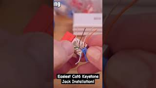 EASIEST CAT6 JACK WIRING INSTALL homenetwork cat6cable ethernetcable cat6 [upl. by Tiffany346]