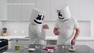 How To Cook Steak Fathers Day Edition  Cooking with Marshmello [upl. by Tiffi]