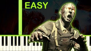 Call of Duty Black Ops  Zombies Theme  EASY Piano Tutorial [upl. by Easlehc]