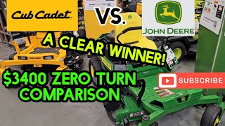 Cub Cadet vs John Deere 3400 Zero Turn comparison There is a clear winner [upl. by Ennayllek]