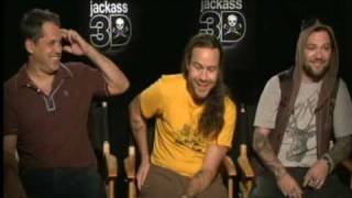 quotJackass 3Dquot Interview with Chris Pontius Bam Margera Jeff Tremaine [upl. by Chilt]