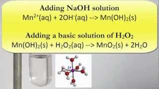 Complex Ions Precipitating and oxidising manganese II hydroxide [upl. by Novit773]