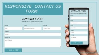 how to create the Contact form using HTML and CSS  Responsive Contact form Tutorial  Contact Form [upl. by Cirederf521]