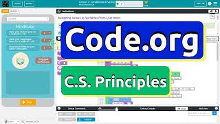 Codeorg Lesson 72 Conditionals Practice  Answer Tutorial  Unit 4 CS Principles [upl. by Aicilaanna]