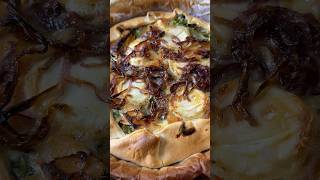 Tarte façon quiche chèvre épinard amp oignons caramélisés  Recette détaillée insta beacookingmood [upl. by Surtimed]