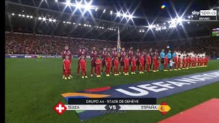 Switzerland vs Spain National Anthem  UEFA Nations League 202425 [upl. by Trude81]