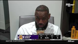 LeBron James POSTGAME INTERVIEWS  Los Angeles Lakers lose to Sacramento Kings 130120 [upl. by Malca]