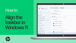 How to align the taskbar in Windows 11  HP Support [upl. by Porush]