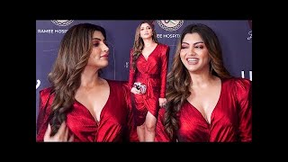 Akanksha Puri looks extremely hot in red। Akanksha video। Akanksha Puri cleavage akankshapuri [upl. by Soluk]