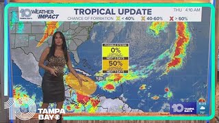 Tracking the Tropics System has 50 chance of development over next week [upl. by Suisyola712]