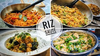 4 recettes de Riz Sauté facile et rapide pour sublimer du simple riz blanc [upl. by Borchers]