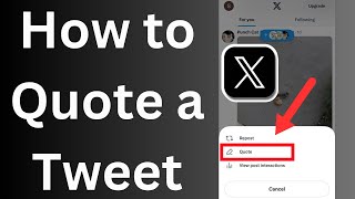 X Twitter how to Quote a tweet [upl. by Grange]