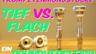 TrumpetScout Klangvergleich tiefes vs flaches Mundstück [upl. by Blunk]