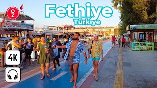 FETHIYE  Türkiye 🇹🇷 4K Walking Tour  Marina and City Center  Muğla [upl. by Ronnie]