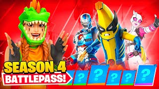 NEW Season 4 BATTLE PASS in Fortnite [upl. by Anaiek]