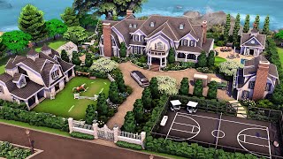 Huge Hamptons Family Mansion  The Sims 4 Speed Build [upl. by Atikihc]