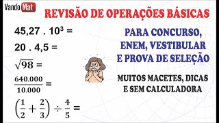 CONCURSO CORREIOS REVISÃO DE OPERAÇÕES BÁSICAS concursopublico concurso encceja enem vestibular [upl. by Hgielanna]