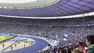 Hertha Berlin fans after a win over Stuggart [upl. by Daphene]