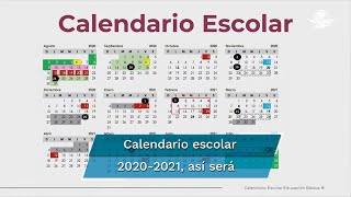 SEP anuncia calendario escolar 20202021 [upl. by Ellahcim349]