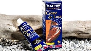 Крем для обуви Saphir Creme de Luxe  Как выбрать крем для обуви [upl. by Tobey]