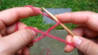 2009 0819 lighter circular caston two similar ways knitting [upl. by Spieler343]