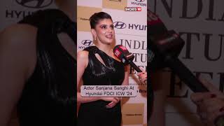 Actor Sanjana Sanghi At Hyundai FDCI India Couture Week 2024  Sushant Singh Rajput  N18S  News18 [upl. by Noslrac]