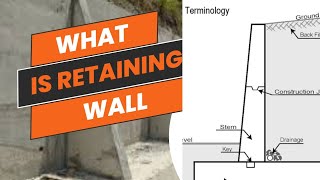 What is Retaining wall And types of Retaining wall Gravity retaining wallEmbedded Retaining wall [upl. by Ayel]