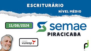 SEMAE PIRACICABA 2024  ESCRITURÁRIO  MATEMÁTICA  NÍVEL MÉDIO [upl. by Anniram]