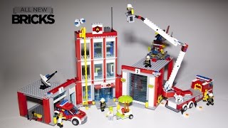 Lego City 60110 Fire Station Speed Build [upl. by Joanne929]