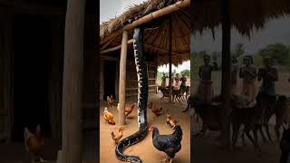 Python unsettled dogs 😱  python attack  python snake wildlife shorts ytviral [upl. by Shurlock]